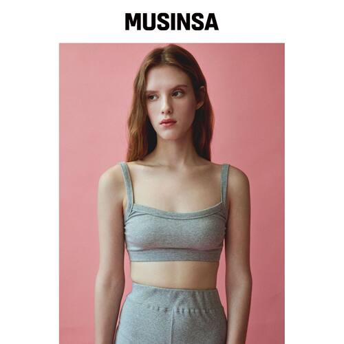 NOEUD Essential rib bralette (灰色)韩国官网直邮进口MUSINSA