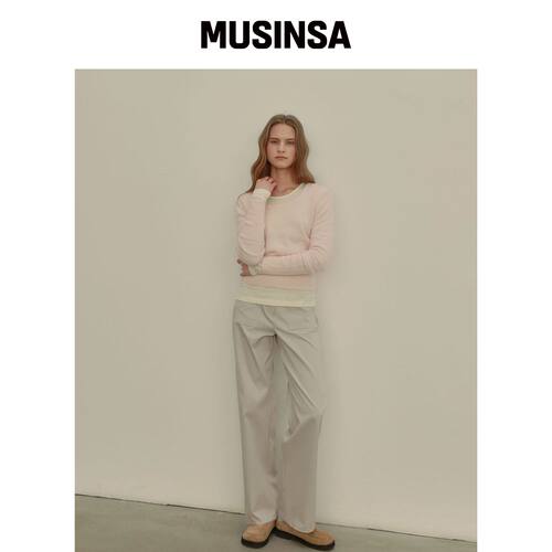 OURO STRIPE POCKET PANTS [ GRAY ] MUSINSA韩国官网直邮进口