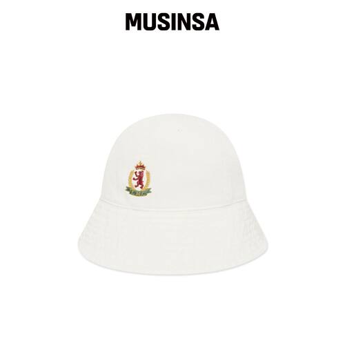 LMC BEAR CREST 圆形桶帽 象牙色 MUSINSA韩国官网直邮进口