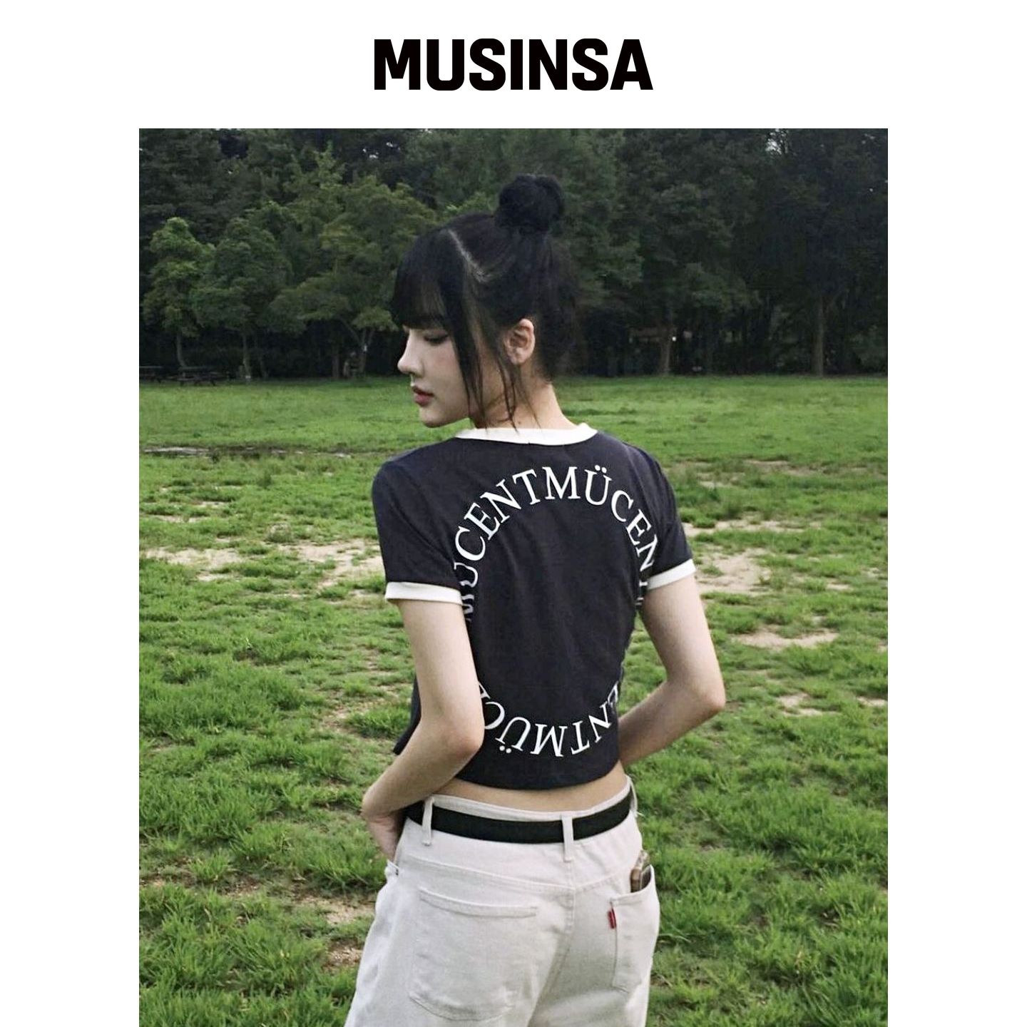 MUCENT 环领短袖T恤 (5 KOLOR) MUSINSA韩国直邮官方正品图片