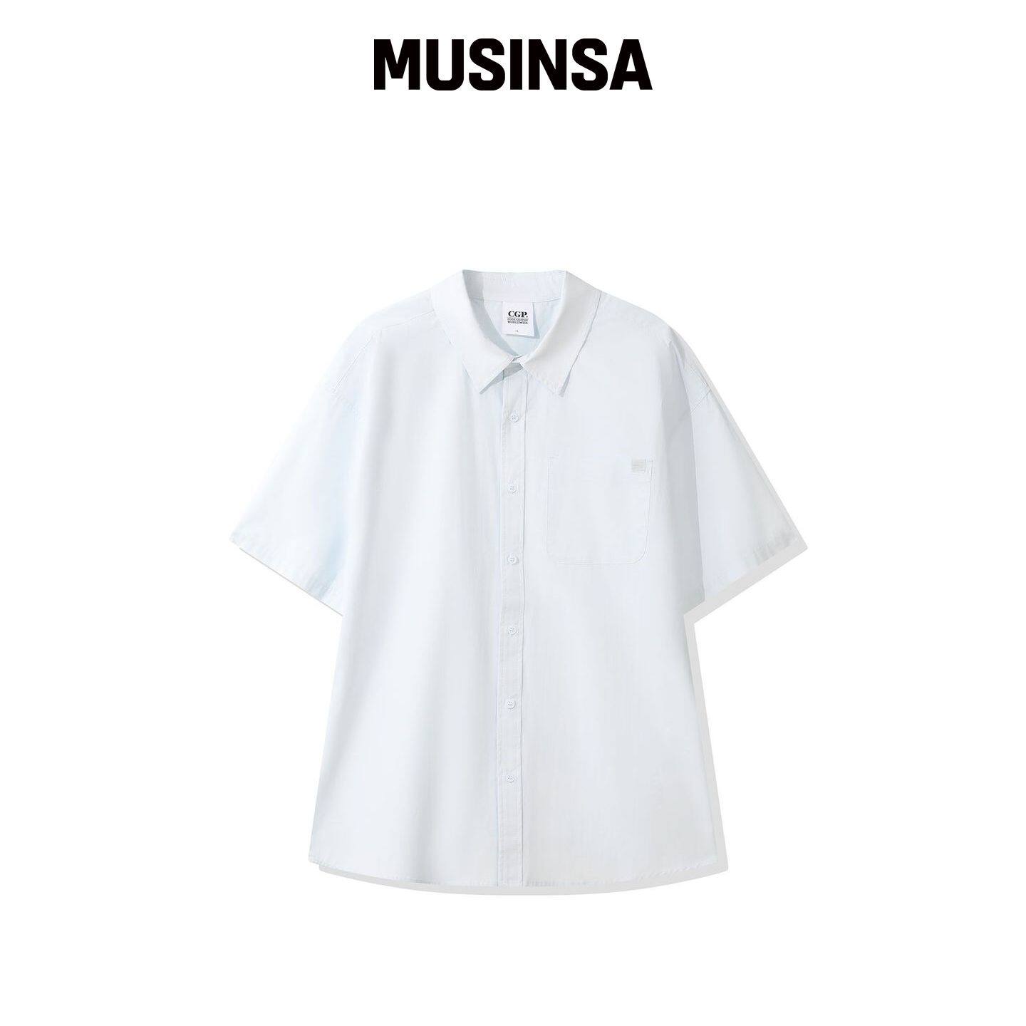 CGP 口袋短袖衬衫-天蓝色 MUSINSA韩国直邮官方正品
