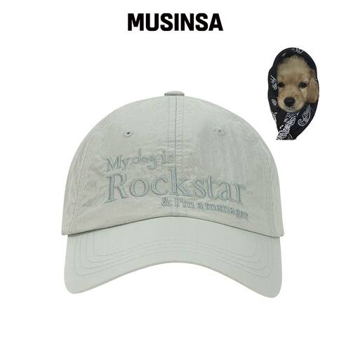 JOEGUSH Rockstar dog 尼龙帽子（浅灰色）韩国官网直邮进口