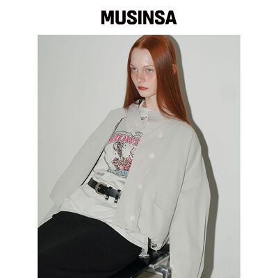 320SHOWROOM Nest String Crop Jacket 灰薄荷色韩国官网直邮进口