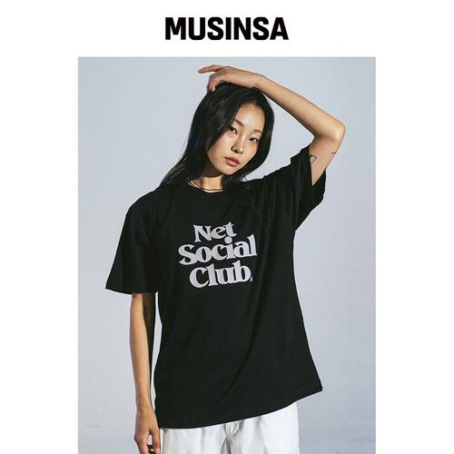 NET SOCIAL CLUB VIVID OG LOGO TEE (黑色)韩国官网直邮进口