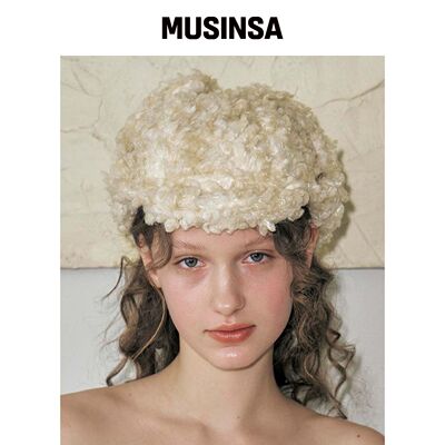 POESIEDAME 米色耳罩帽 MUSINSA韩国官网直邮进口
