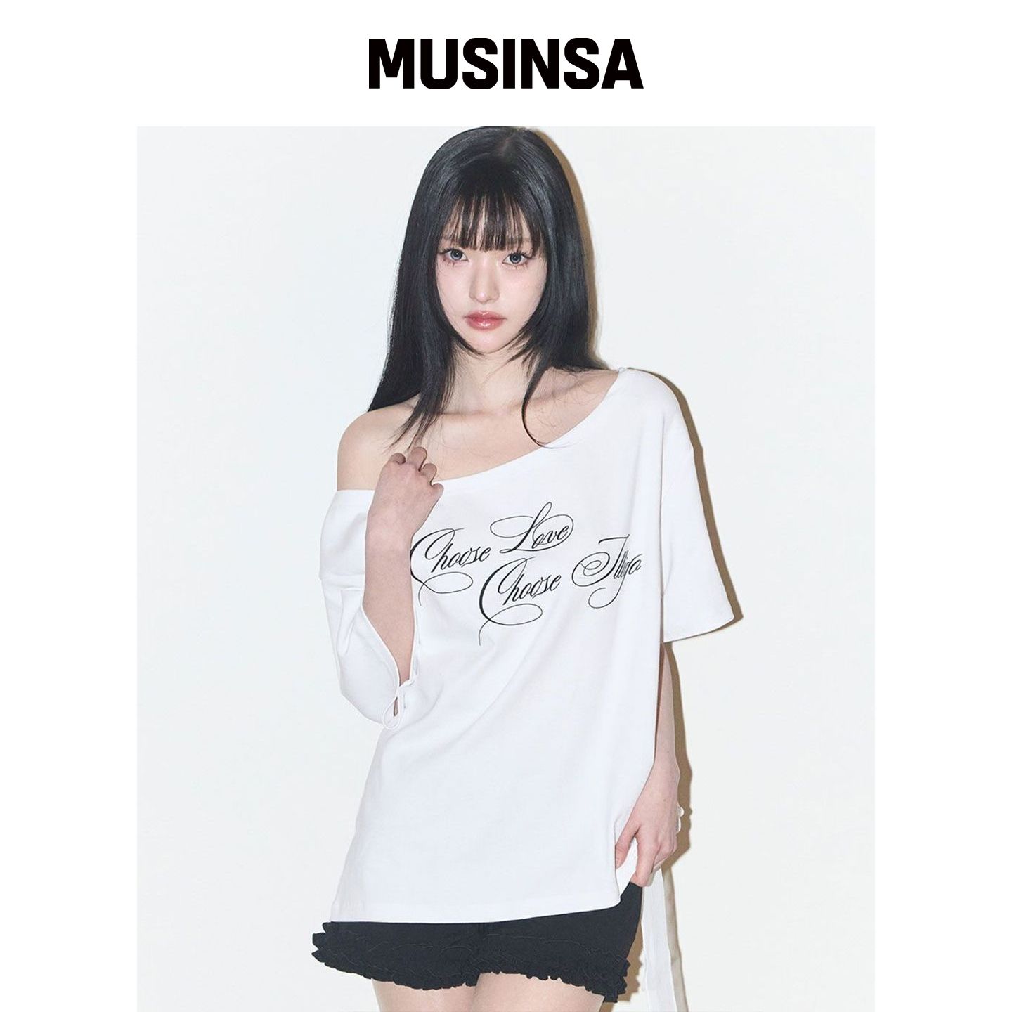 ILLIGO 西装领露肩上衣 白色 MUSINSA韩国直邮官方正品图片