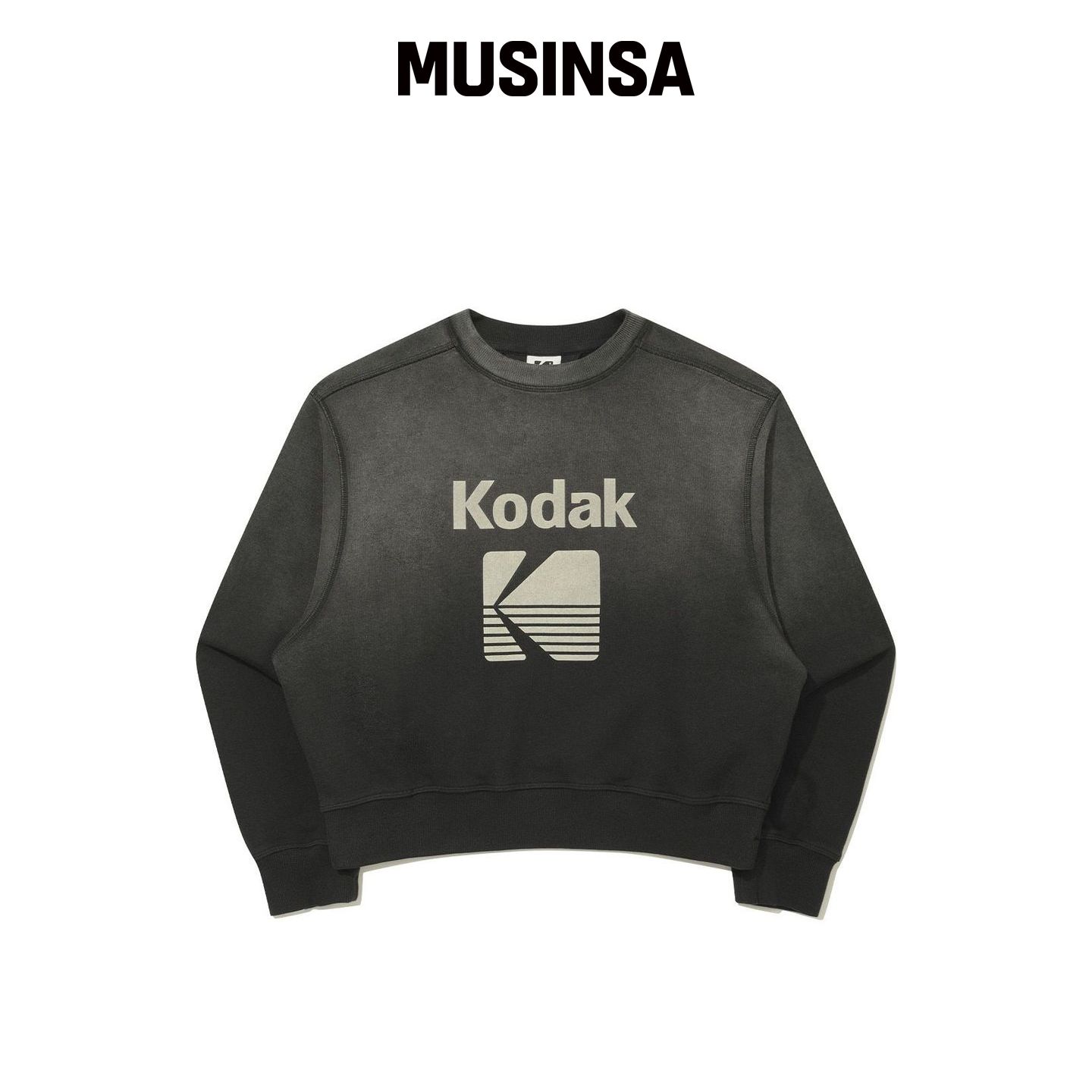 KODAK 闪光朦胧水洗运动衬衫女款炭灰色 MUSINSA韩国官网直邮进口