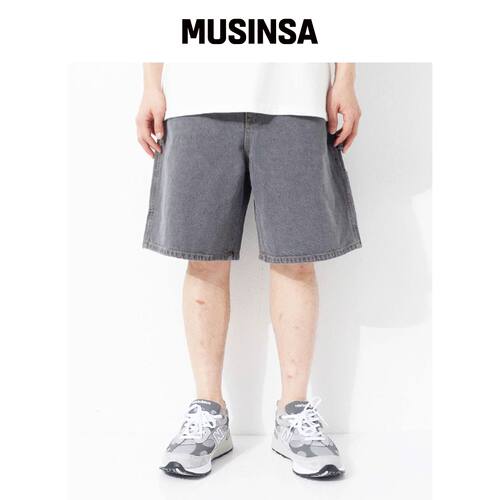 QT8 GARMENTS LS牛仔工装短裤（灰色） MUSINSA韩国官网直邮进口