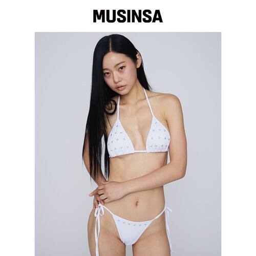GIMOR 金属铆钉比基尼套装 白色 MUSINSA韩国直邮官方正品