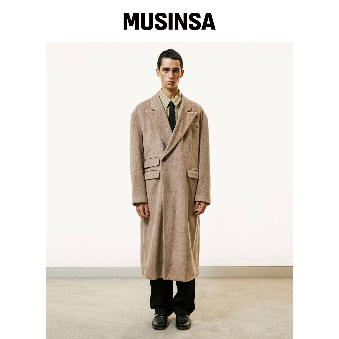 SSY 羊毛混纺双排扣外套婴儿色 MUSINSA韩国官网直邮进口