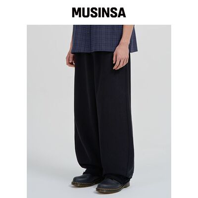 TOFFEE 剪裁宽松卫裤 (黑色) MUSINSA韩国直邮官方正品