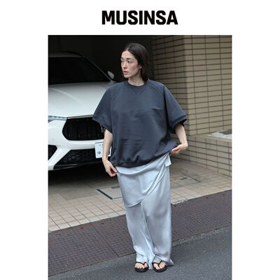 OPHEDEN 宽松短袖卫衣（炭灰色） MUSINSA韩国官网直邮进口
