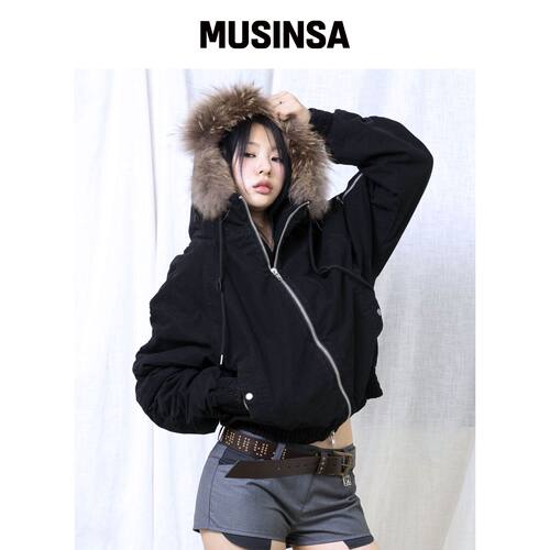 GLACK GJ098 러스티 N2B 短款外套 (黑色) MUSINSA韩国直邮官方正品