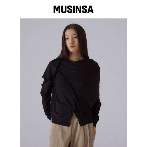 SILN Cascade披肩针织开衫（黑色）韩国官网直邮进口MUSINSA
