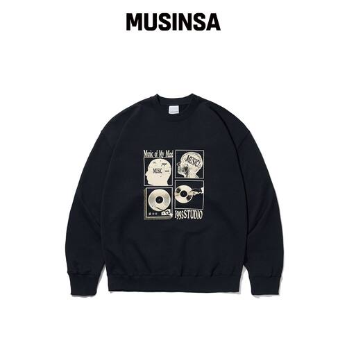 1993STUDIO 录音室卫衣_海军蓝 MUSINSA韩国官网直邮进口