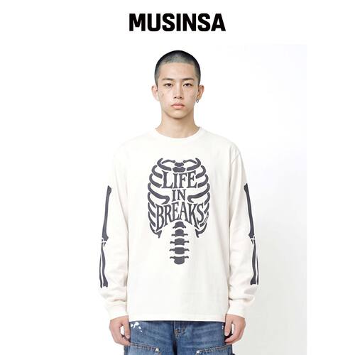 QT8 GARMENTS LB Life Bones 水洗长袖衫（米色 韩国官网直邮进口