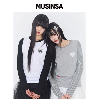 ILLIGO 129 心形扣长袖白色 MUSINSA韩国官网直邮进口
