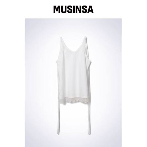 HAUS072C 蕾丝层叠环形上衣 WHITE韩国官网直邮进口MUSINSA