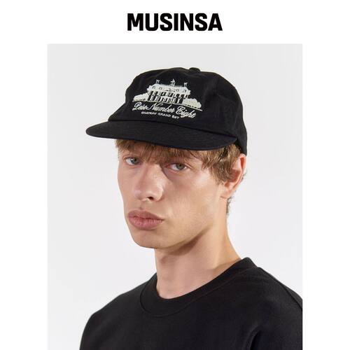 POSE NUMBER EIGHT CHATEAU 6PANEL CAP (黑色)韩国官网直邮进口
