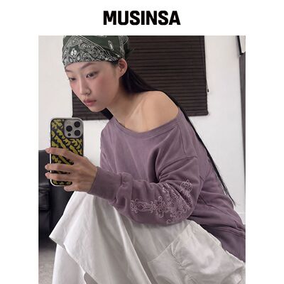 GRAVER 女款 SIM SLEEVE 单肩运动衬衫_3色 MUSI韩国官网直邮进口