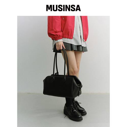 DUNST SOFT FRAME SHOULDER BAG_UDBA6E209_黑色韩国官网直邮进口