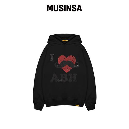 ABEEHUMS I LOVE MUSTACHE 连帽卫衣 ABH367-169韩国官网直邮进口