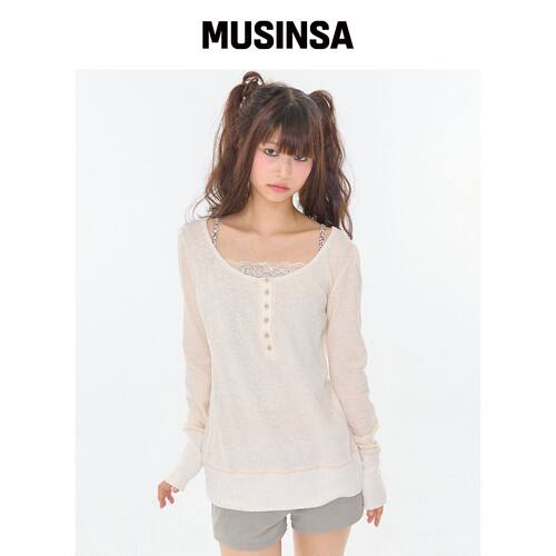 EXPIRED GIRL Bella 长款上衣·奶油色 MUSINSA韩国官网直邮进口