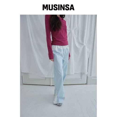 MUWM 喇叭蕾丝弹力裤 Flare Lace Stretch Pants韩国官网直邮进口