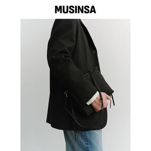 DUNST FOR MEN 2-WAY SOFT TOUCH SUEDE BAG 黑_韩国官网直邮进口