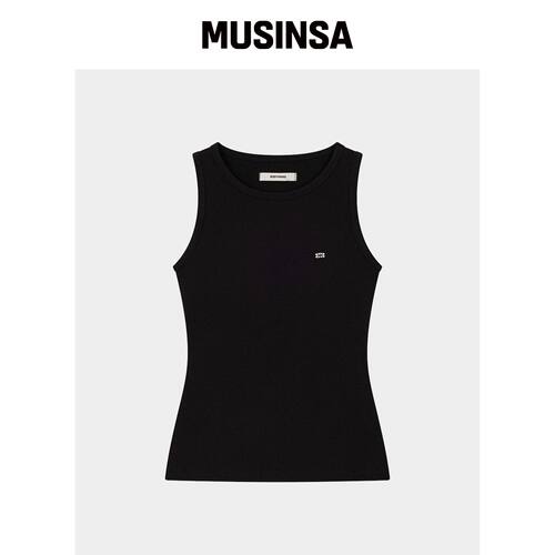 KISYNING Edge Backless Sleeveless Top (黑色)韩国官网直邮进口