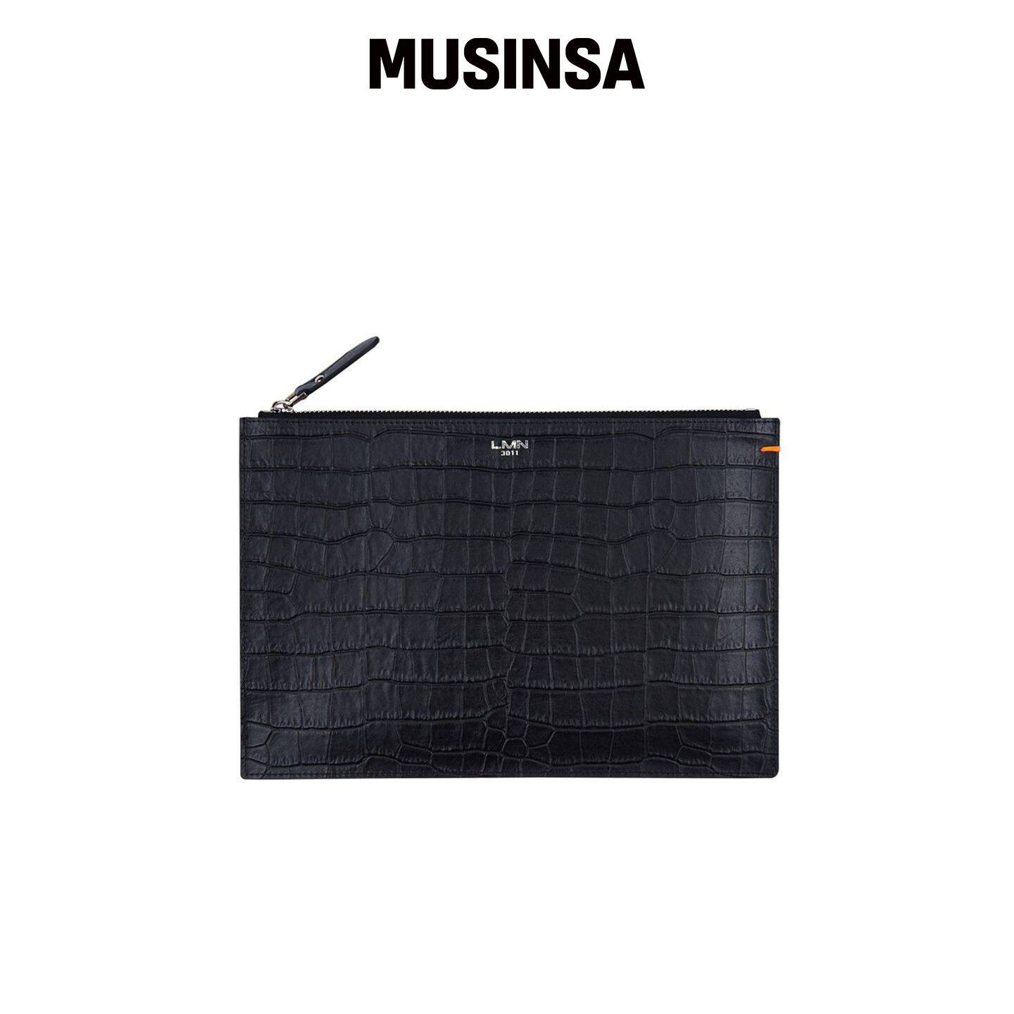 LMN3011 CROCODILE 压纹手拿包-黑色 MUSINSA韩国直邮官方正品