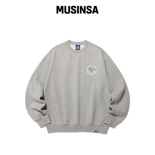 ISTKUNST LOGO&SMILEY 卫衣_GREY(IK2DFMM440A)韩国官网直邮进口