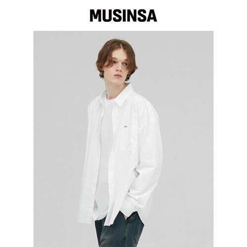 STENDS [M~4XL] FLOW 棉质衬衫_WHITE韩国官网直邮进口MUSINSA