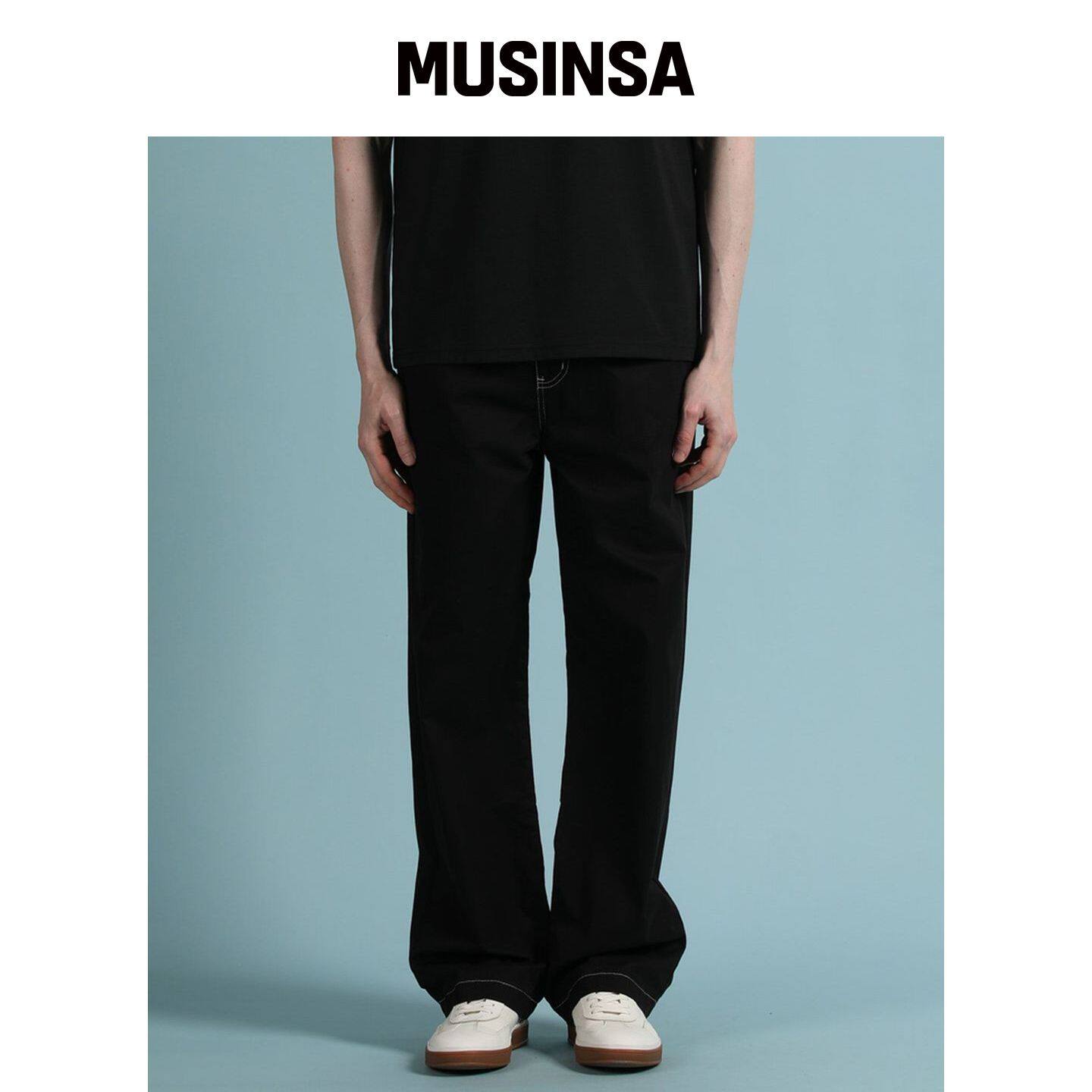 PANICALE VLACK宽松贴纸牛仔热裤子 MUSINSA韩国官网直邮进口