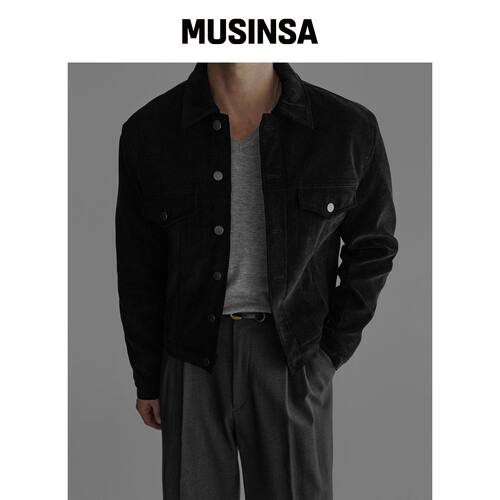 BOWLOW PRODUCT 灯芯绒工装夹克 [黑色] MUSINSA韩国官网直邮进口