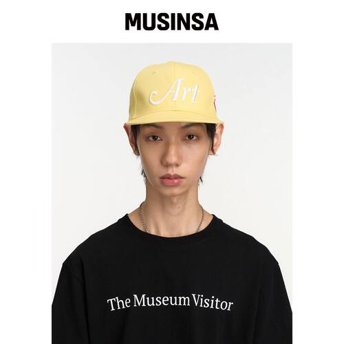 THEMUSEUMVISITOR ART ICON 刺绣棒球帽（柠檬色韩国官网直邮进口
