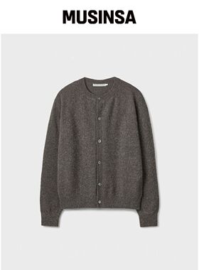 BRANDED MOHAIR ALPACA 开衫 [橄榄灰]韩国官网直邮进口MUSINSA