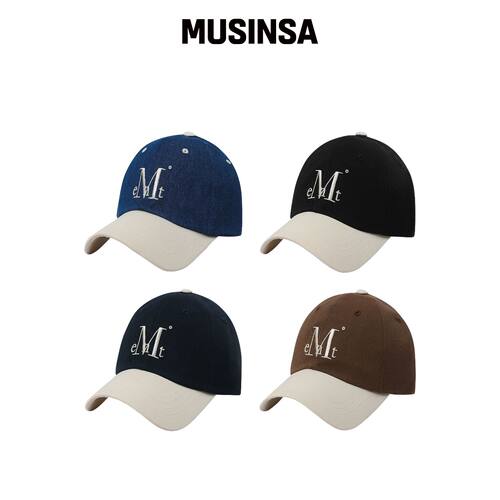 MUCENT SIGNATURE 双色拼接棒球帽(4颜色) MUSIN韩国官网直邮进口