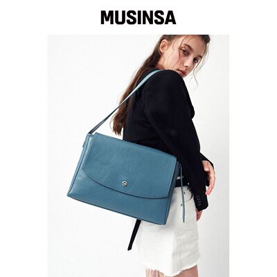 SEMICODE capture bag - 皱褶灰蓝色韩国官网直邮进口MUSINSA