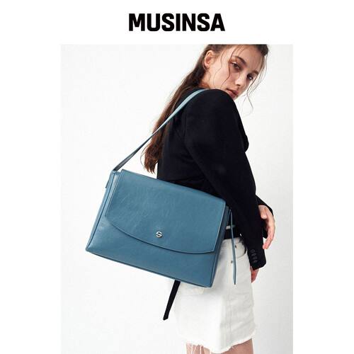 SEMICODE capture bag - 皱褶灰蓝色韩国官网直邮进口MUSINSA