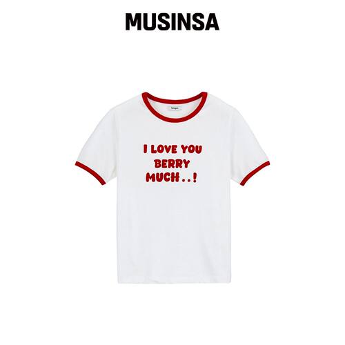 LOTSYOU Berry Much Ringer T恤 红色 MUSINSA韩国官网直邮进口