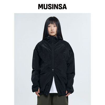 POLLUTION PAISLEE 斜纹风衣 黑色 MUSINSA韩国官网直邮进口