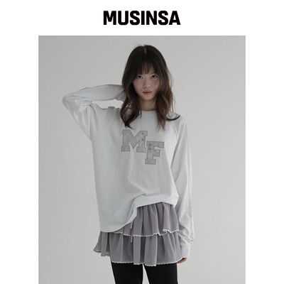 MARGARIN FINGERS LOGO拼接T恤（白色） MUSINSA韩国官网直邮进口