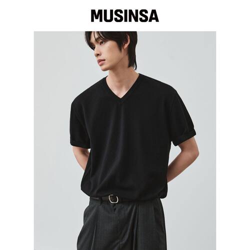 ALYSS CLOUD TOUCH VNECK 半包针织 [VLACK] MUS韩国官网直邮进口