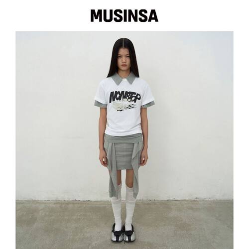 LCDC™ NONSTOP 印花 T恤（白色） MUSINSA韩国官网直邮进口