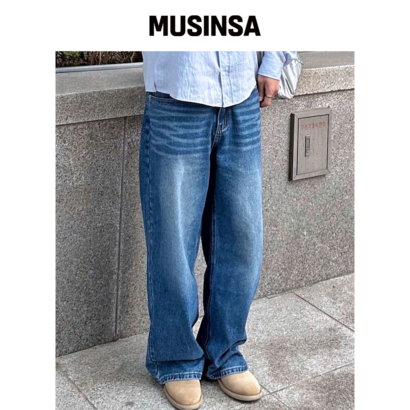 NOTUSUAL 常规洗水宽松牛仔裤 3色 MUSINSA韩国官网直邮进口