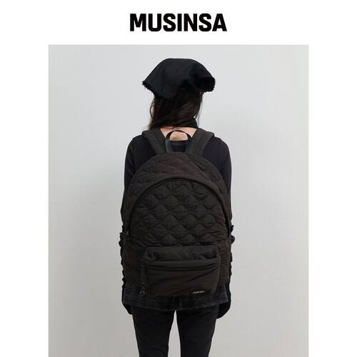 OJOS 星星绗缝加厚背包 XL / 黑色 MUSINSA韩国官网直邮进口
