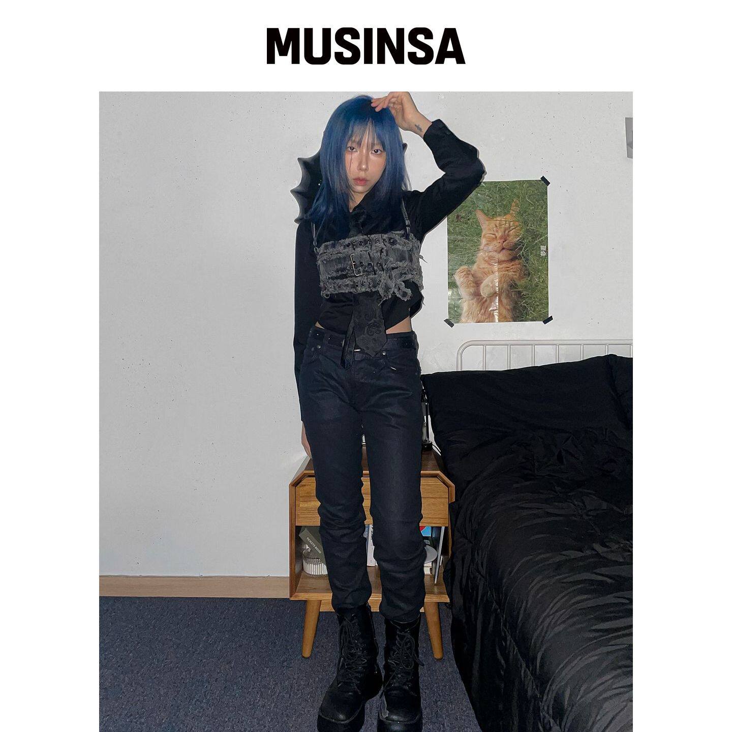 NUDIEJEANS 씬핀 Organic Back 2 Black 111555 MU韩国官网直邮进口