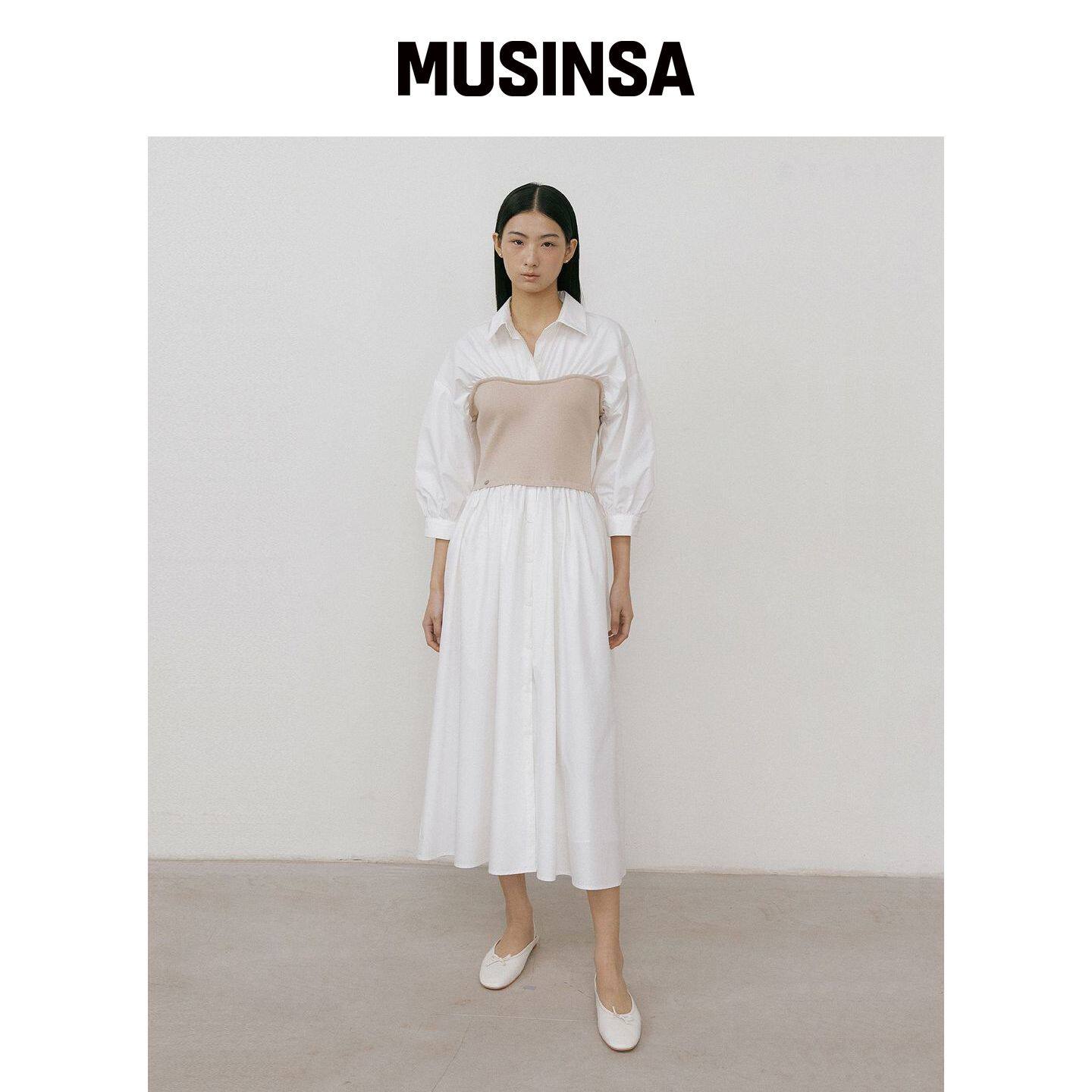 LUCIR ZU 米色长款晚礼服连衣裙 MUSINSA韩国官网直邮进口