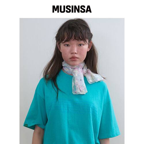 NOCONTENT 340. 花卉围巾 _ 浅黄色 MUSINSA韩国官网直邮进口